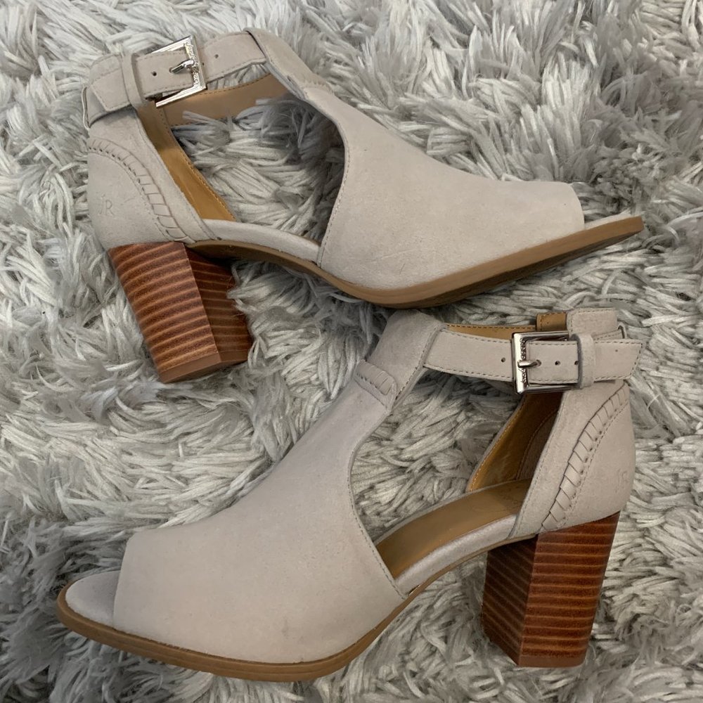 Jack Rogers Dove Gray Open Toe Booties - Picture 3 of 5
